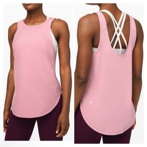 NWT Lululemon Close the Distance Tank in Pink Taupe Sz. 12